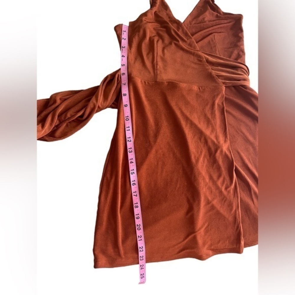 SHOWPO RUST WRAP DRESS - Picture 3 of 7